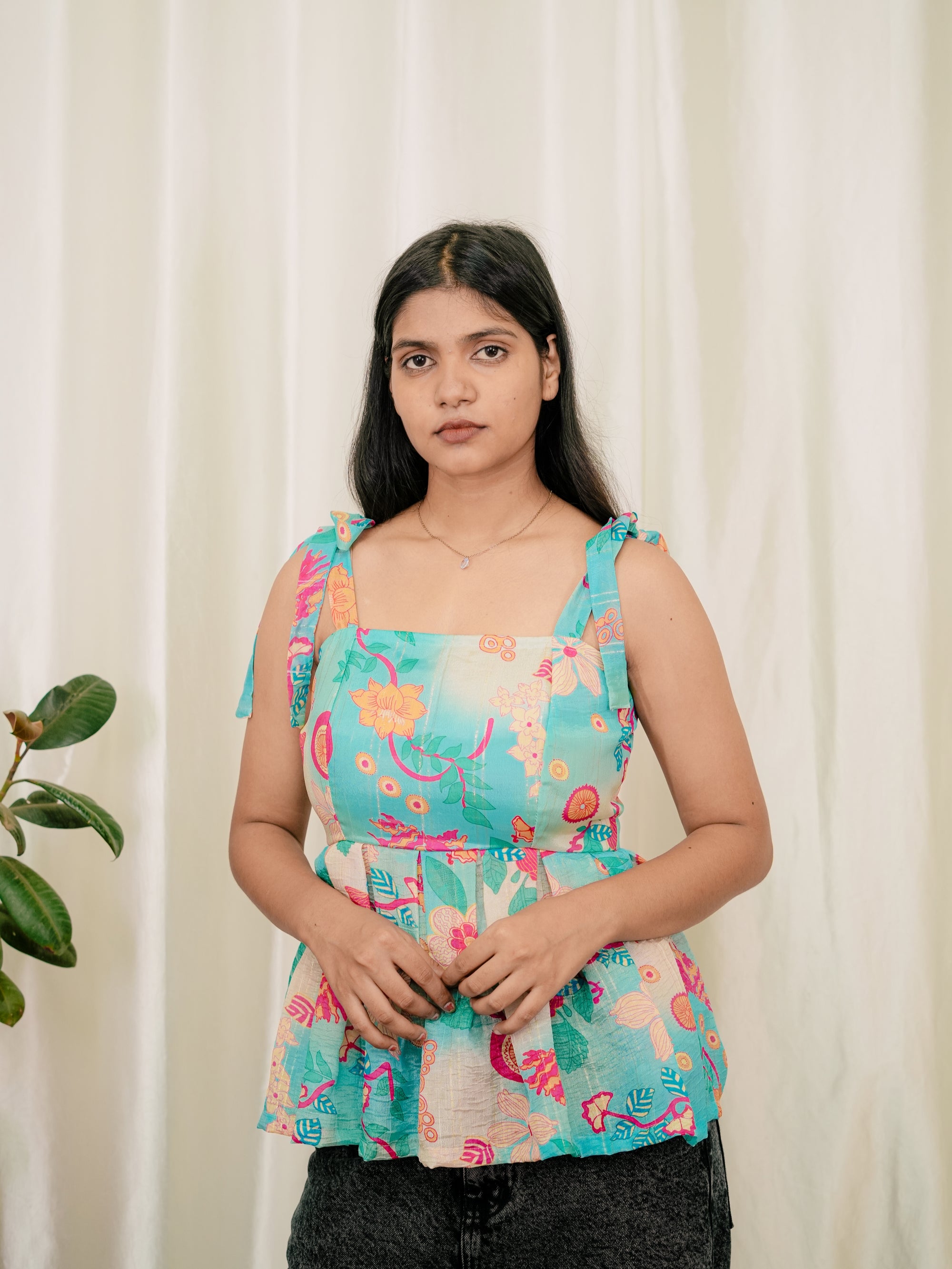 Knotty Peplum Top