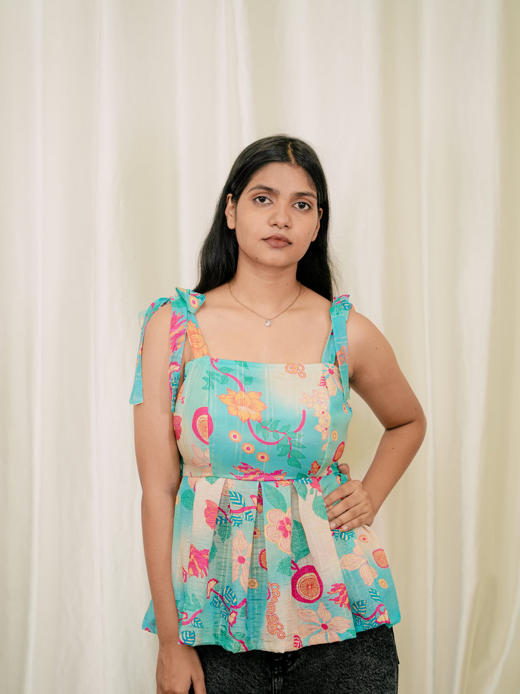 Knotty Peplum Top