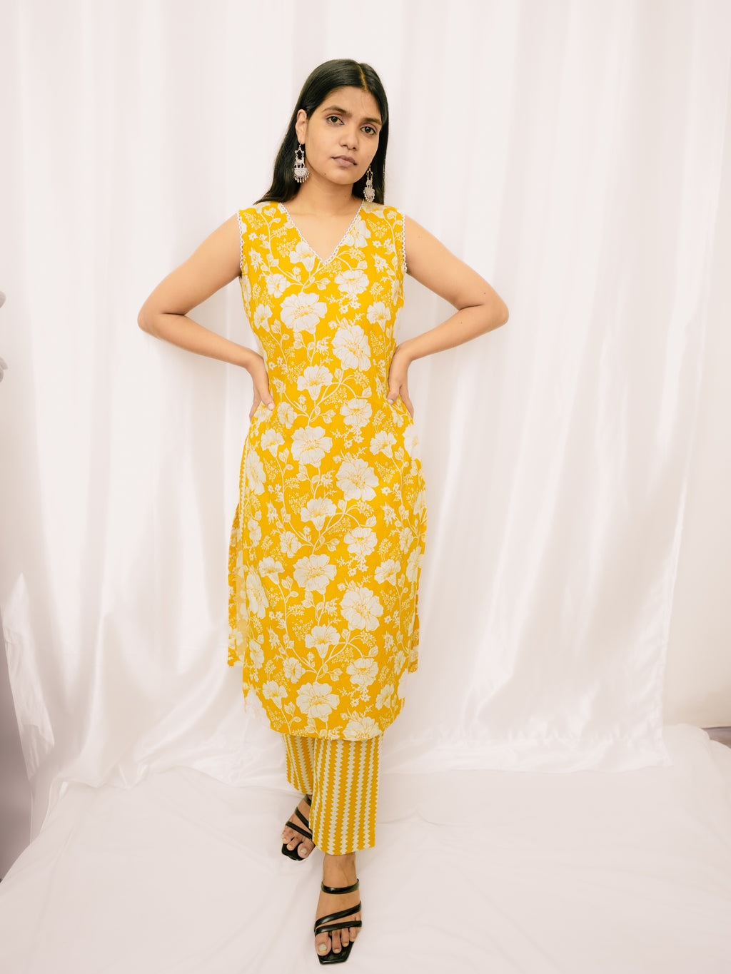 Yellow Floral Co-Ord Sets