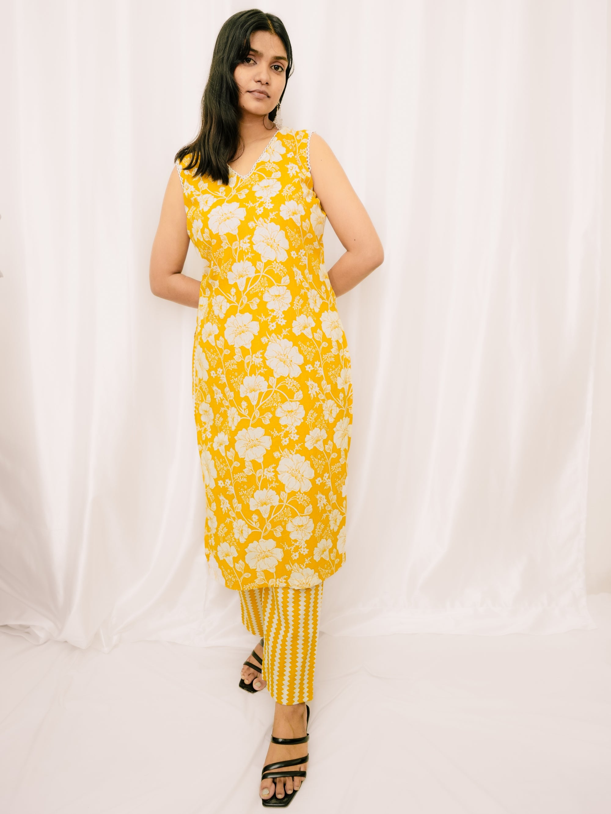Yellow Floral Co-Ord Sets