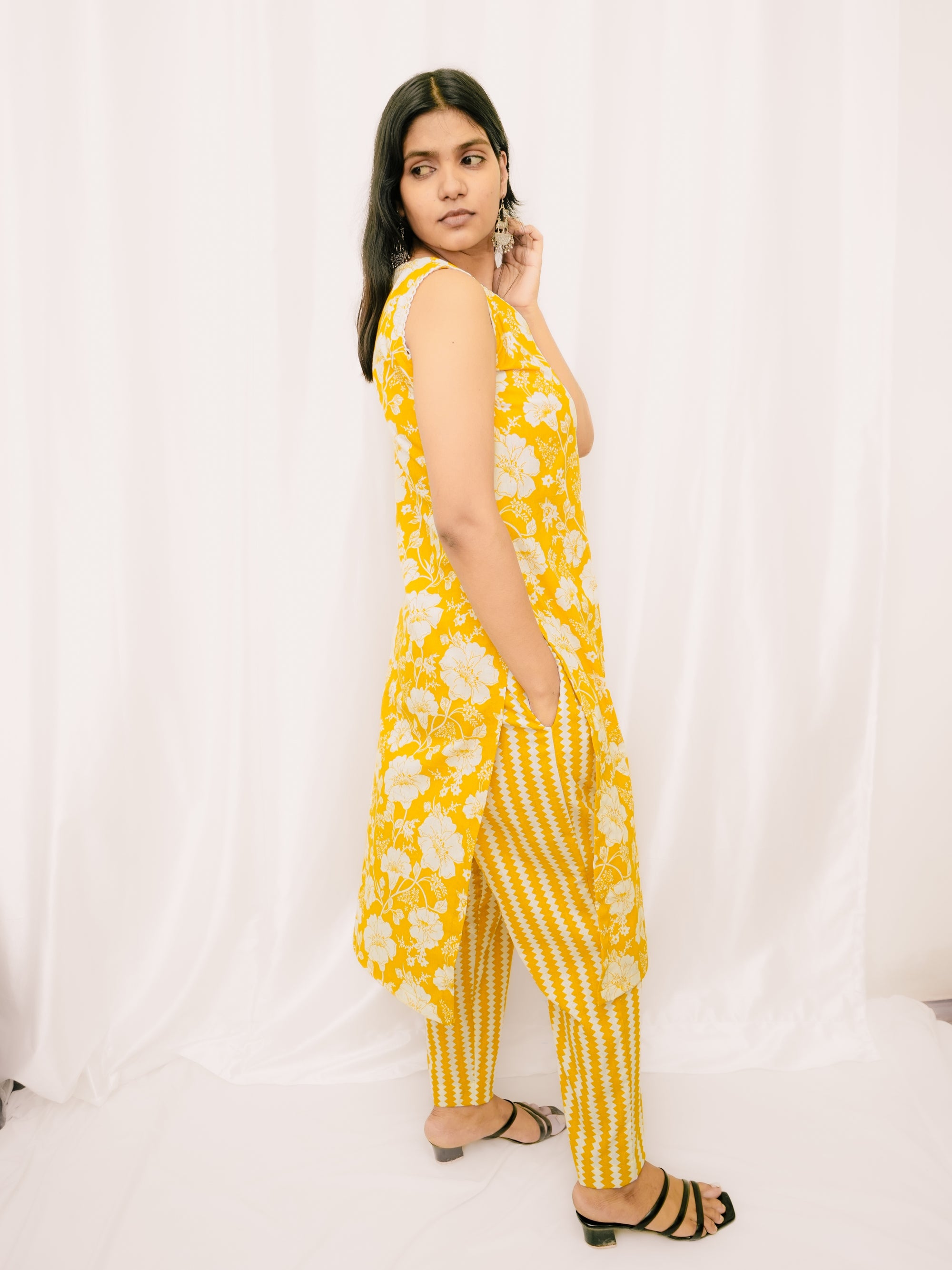 Yellow Floral Co-Ord Sets