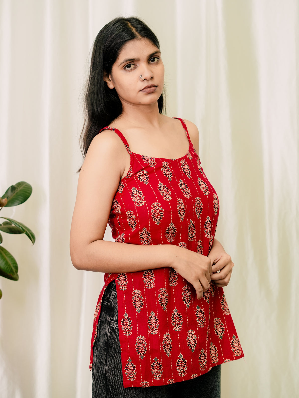 Blush Berry Stripe Kurti