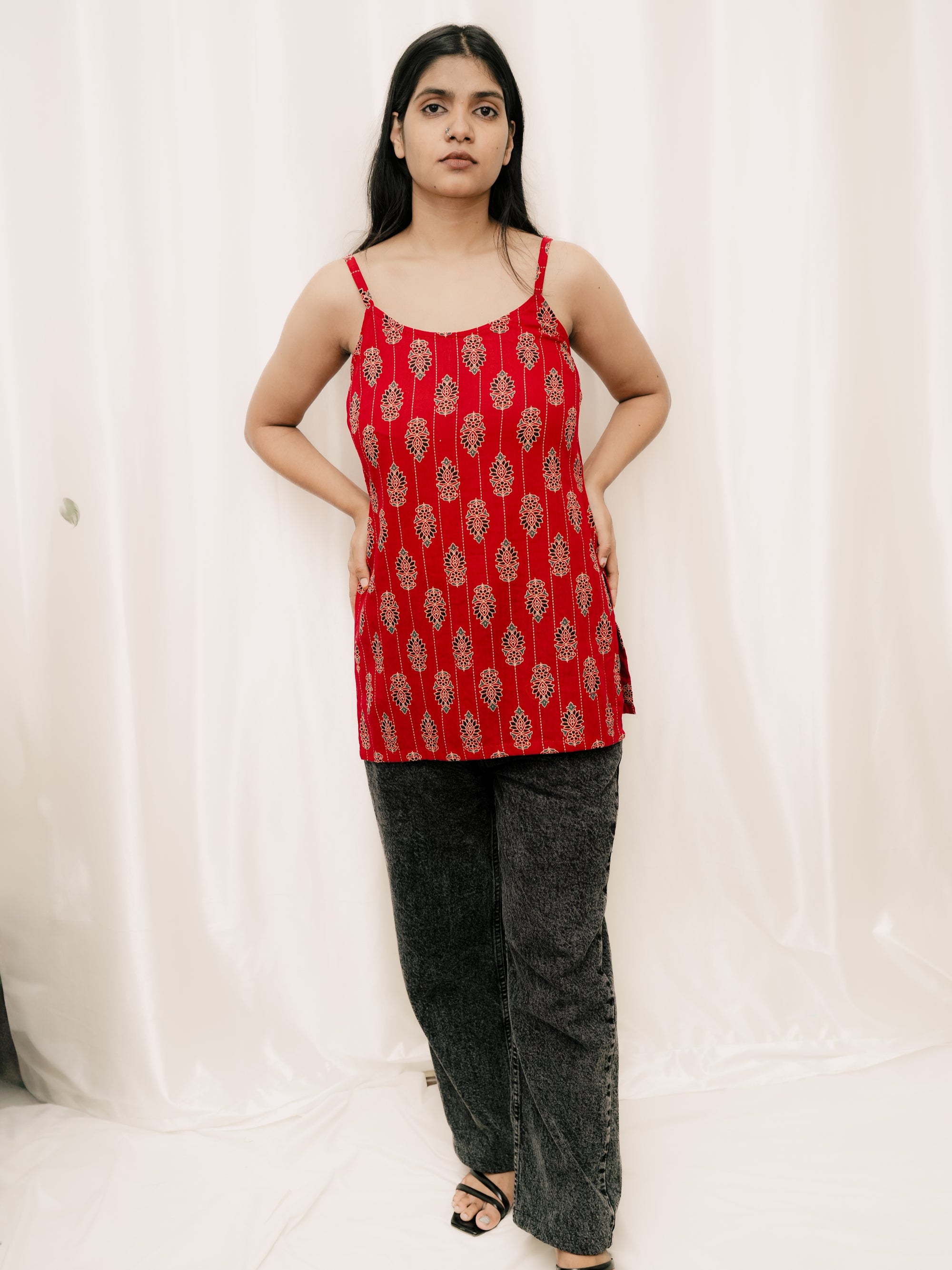 Blush Berry Stripe Kurti