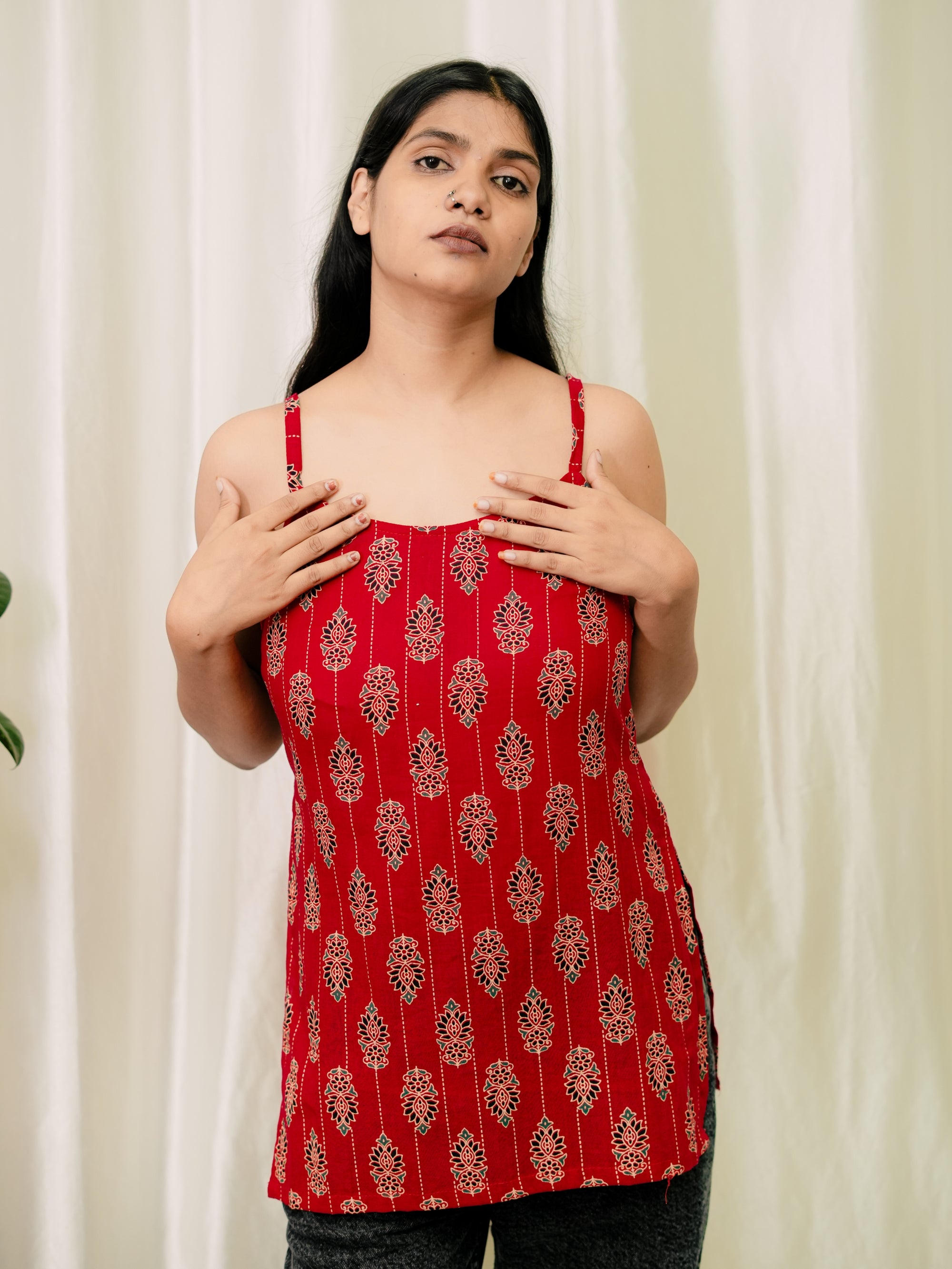 Blush Berry Stripe Kurti